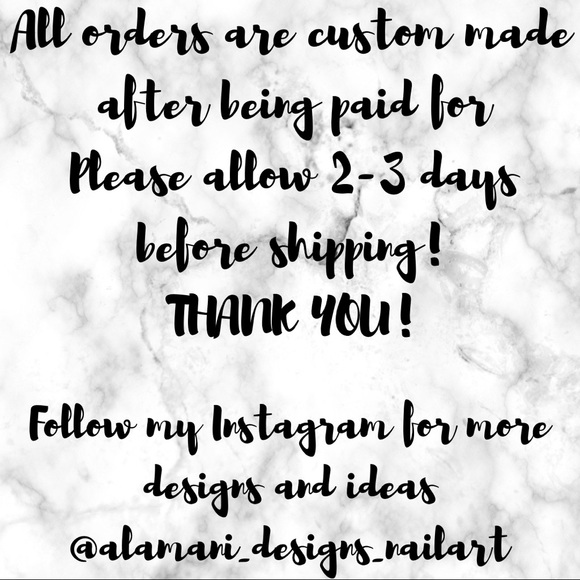 Custom gel press-on nails made by artisan set - Picture 6 of 7